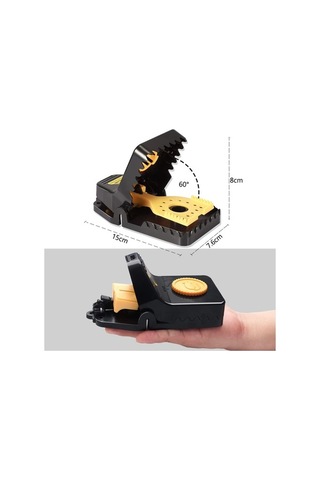 Createtech 4'lü Profesyonel Fare Kapanı Seti, Güçlü Darbe Mekanizmalı, Ev Ve İş Yeri İçin