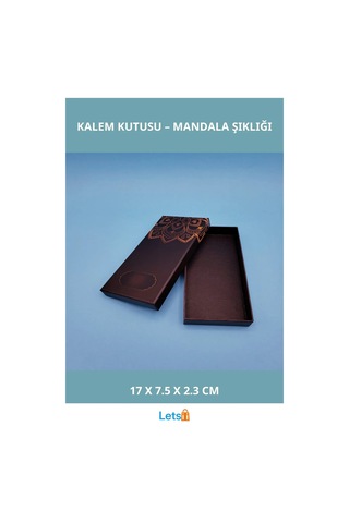 Mandala Tasarımlı Şık Kalem Kutusu 17 Cm X 7.5 Cm X 2.3 Cm Çok Renkli