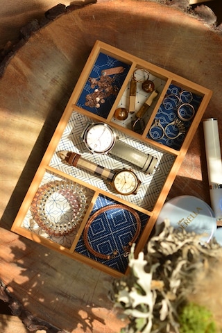 Bambum Boxy 6 Bölmeli Takı Kutusu Ahşap