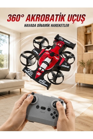 Akrobatik Drone Uzaktan Kumandalı 3 Kademeli Hız 360 Dairesel Uçuş Özellikli - Lisinya
