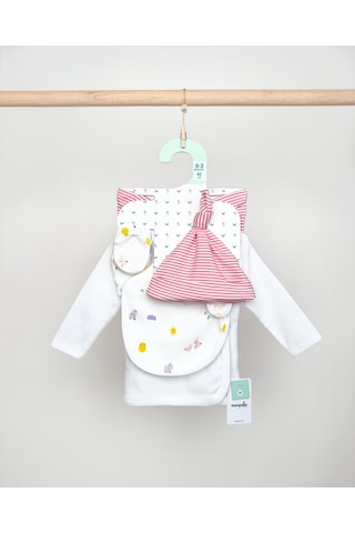 Sezgibaby 5'li Yenidoğan Kız Hastane Çıkışı Hediye Seti Pembe