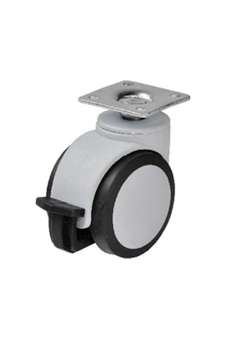 4 Adet Hts Büro Tipi Tablalı Dönerli Frenli Mobilya Tekeri Gri Kod : 561