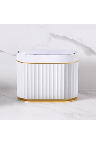 Qian Akıllı Çöp Kutusu - 5l Büyük Kapasiteli Mühür Kilit Kokusu Beyaz