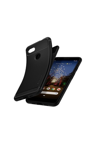 Spigen Google Pixel 3a Xl İle Uyumlu Kılıf Rugged Armor Matte Black