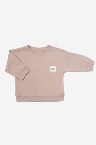 Atlasyael Atlas&yael %100 Organik Pamuk Gots Organik Belgeli Oversize Bebek Üst Sweat - Toprak