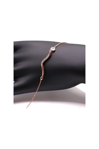 Agakulche Gümüş Taş Yılan Hayalet Bileklik Gümüş