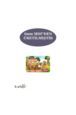 Montessori 6 Parça Ahşap Puzzle 3 4 Yaş Eğitsel Zeka Oyuncağı, El Göz Koordinasyonu Geliştirir