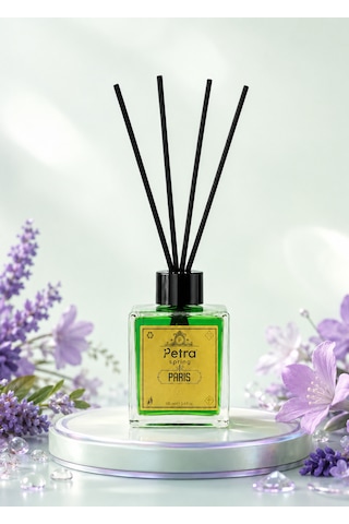 Paris 100ml Bambu Çubuklu Oda Kokusu - Premium Reed Diffuser / Long Lasting Home Fragrance Parfüm Bazlı Reed Diffuser Ev, Ofis , Banyo Ve Ortam Kokusu Black Ice