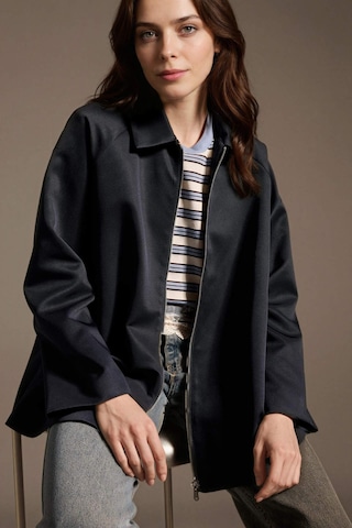 Defacto Loose Fıt Gabardin Trençkot H2391ax26spnv253 Lacivert-nv253