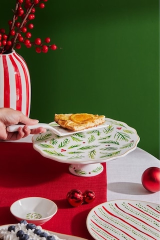 Karaca New Year Yılbaşı Kokina Kek Standı ve Spatula 25,5 Cm