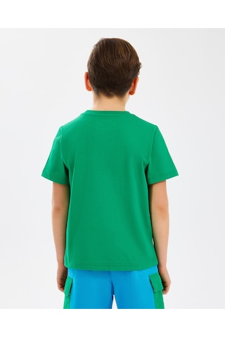 Skechers B Graphic Tee T-shirt Büyük Erkek Çocuk Dark Green Tshirt Sk2510028-300 Dark Green Koyu Yeşil