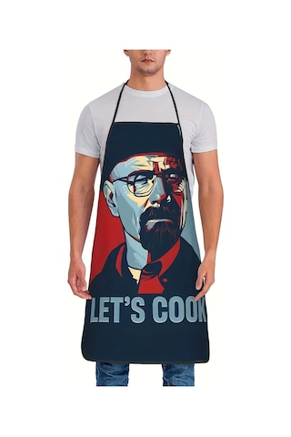Valkyrie Let S Cook Baskılı Komik Mutfak Önlüğü Unisex Ayarlanabilir Askılı Walter White Çok Renkli