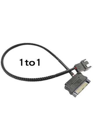 Sata Power Erkek To 1 Port 2 Pin Erkek Fan Besleme Güç Kablosu