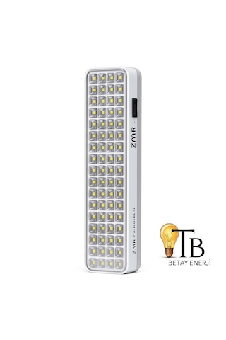 Zmr 90 Led Li Şarjlı Işıldak 6w, 48 Cm, 500m Aydınlatma, Acil Durum Ledi Beyaz