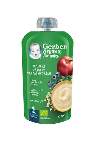 Gerber Organic Yulaflı Elma Ve Yaban Mersini 110g Gbr-4466 GBR-4466