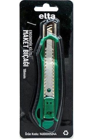 Elta 14000005044 Ergonomik Kilitli Geniş Maket Bıçağı 18 Mm
