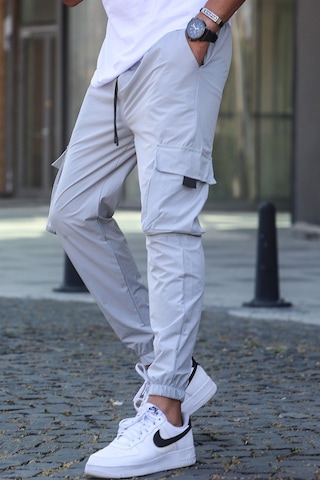 Madmext Boyalı Gri Kargo Cep Erkek Jogger Pantolon 5461 Boyalı Gri
