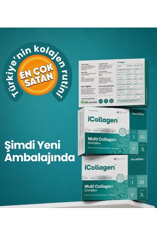 Doctamin İcollagen Kolajen Ve Prebiyotik Tablet 1500 Mg 60 Tablet 3 Adet