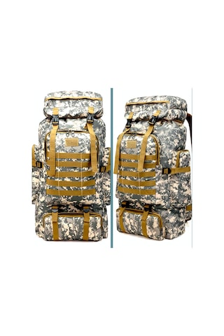 Omeniv Kamuflaj Sırt Çantası 80litre Av Kamp Outdoor Çok Renkli