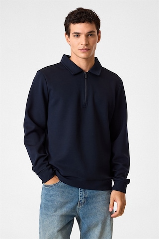 Backandbond Lacivert Fermuarlı Bordo Sweatshirt