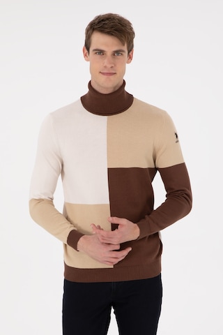 U.S. Polo Assn. Erkek Slim Fit Balıkçı Yaka Kum Kazak 50297057-VR085