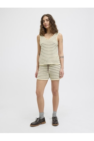 Jack & Jones Kadın Kalin Askili Triko Bluz - Amara - 12275494 Bone White