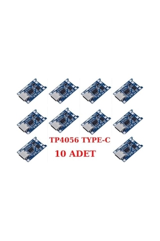 Tp4056 Type-C Usb 1S 3.7V Li-İon Pil Şarj Devresi (10 Adet) Tp4056 Type-C Usb 1S 3.7V Li-İon Pil Şarj Devresi (10 Adet)