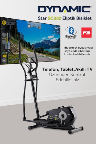 Dynamic Voit Star Collection SC300 Manyetik Eliptik Kondisyon Bisikleti - Elden Nabız Ölçer - Siyah