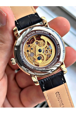 Tı-591d Tıger Otomatik Çelik Erkek Saati Altın
