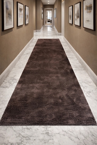 Eko Halı Siena Dye Dark Brown El Dokuma Yolluk Kahverengi