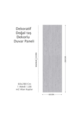 60x280 Duvar Paneli Doğal Taş Desen ,salon,duvar,traverten 640-1
