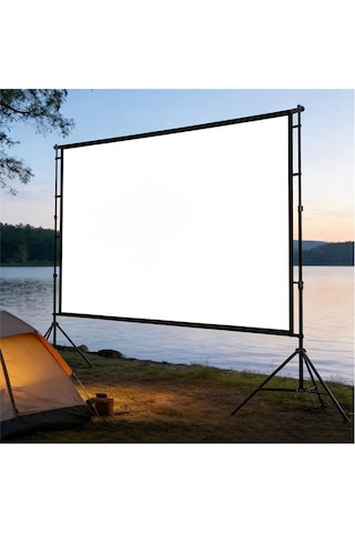 Everest Ktp-100 221-125cm 100 Inç Katlanabilir Ve Taşınabilir Ev Kamp Tıpı Projeksiyon Perdesi