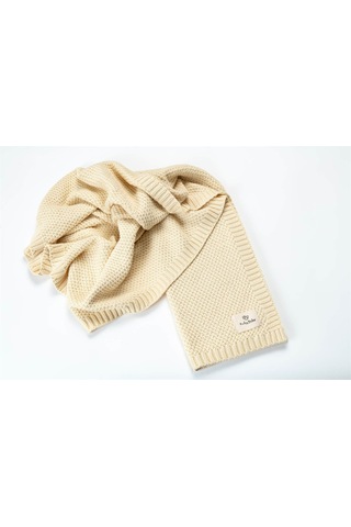 Picky Baby Organik Örgü Battaniye Vanilya Sarı