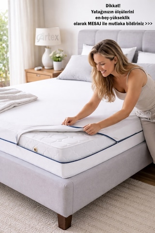 Kılıf 160x200 Yatak Kılıfı Koruyucusu Fermuarlı Kılıf Yatağa Özel Üretim Kapitone Çift Kişilik Mattress Cover