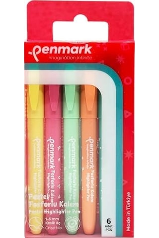 Penmark Kalem Tipi Fosforlu Kalem 6&apos Lı Bristol Pastel 103 Ivory