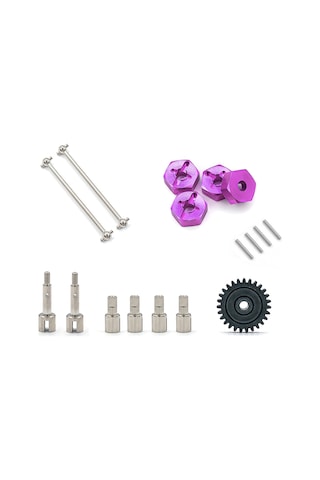 Suofeng 1/14 Ölçekli Wltoys 144001 İçin Yüksek Kaliteli Alüminyum Rc Araç Aks Seti - Motor Dişlisi Ve Fark Kapağı Dahil