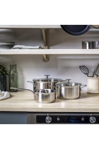 Kitchenaid Çelik Tencere 20 - 24 CM + Sosluk Seti 16 CM