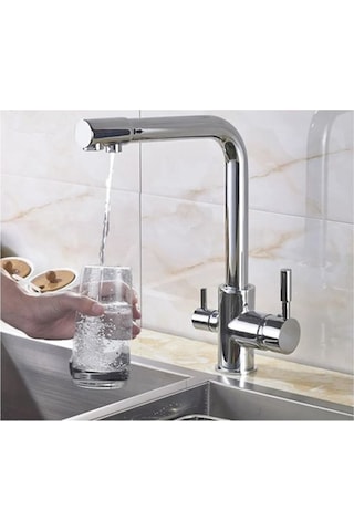 Aqua Bella 3 Yollu Arıtma Bataryası Şebeke Ve Arıtma Çıkışlı Su Arıtma Cihazı Musluğu
