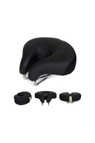 Hiçbir Burun Eyer Bisiklet Koltukları Yumuşak Kalınlaşmış Bisiklet Sürme Aksesuarları Şok Emme Ve Rahat Siyah