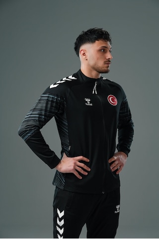 Hummel Milli Takım Line Kamp Eşofman Üstü Siyah