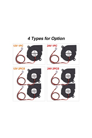 Konesam Bıgtreetech 5015 Soğutma Fanı 2 Adet 24v 50x50x15mm 3d Yazıcı Parçası Yağlı Rulmanlı