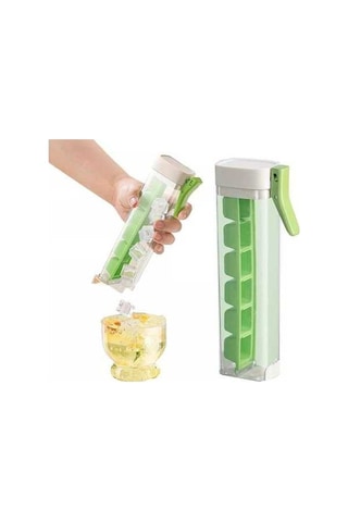 Besthome1 Yeşil Tek Elle Kullanılabilir Buzluk - 6 Bölme - Yiyecek Malzeme - Renkli Buz Kutusu Çok Renkli