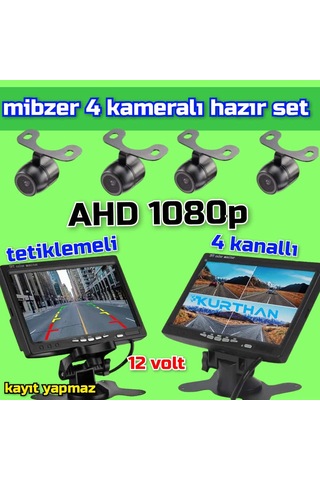 Tarımsal Araçlara 7'' Ekran 4 Ad 1080p Ahd Kamera -kayıtsız -12 V