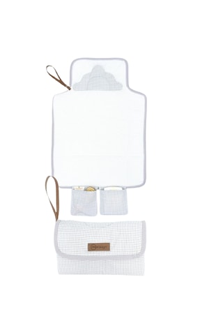 Bebek Çanta Alt Açma Minderi, Alt Değiştirme Pedi, Taşınabilir Bakım Çantası, Clutch Seri, Gri