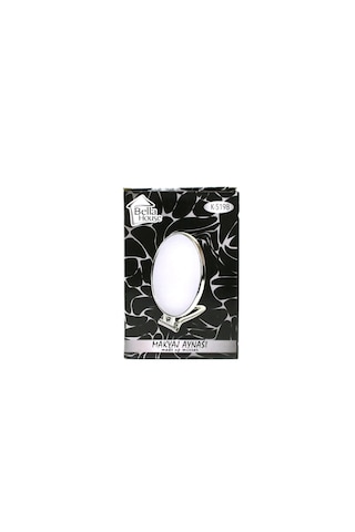 Oval - Gümüş 6.5 Inc 16.5x13cm Makyaj Aynası Çift Taraflı Katlanır Ayaklı 5250 Diğer