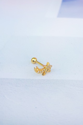 Ithal Aries Gümüş Piercing Küpe-6996 Gümüş