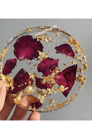 4 Lü Epoksi Bardak Altlığı - 122 Şeffaf