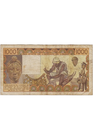 Batı Afrika Devletleri 1000 Frank 1981 K Senegal. Temiz+