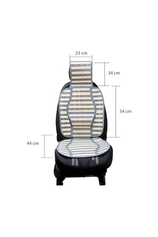 Oto Hasır Bambu Minder Ön Gri İkili Takım Bel Destekli Terletmez Wf-1021-1-gr 2 Adet