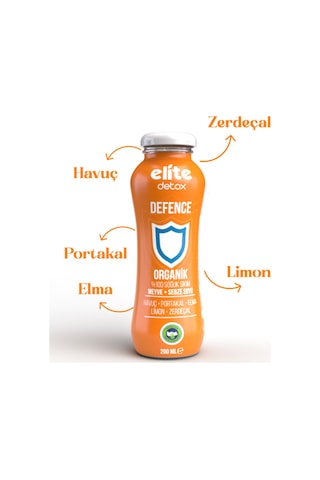 12'li Organik Defence %100 Meyve-sebze Suyu 200 Ml
